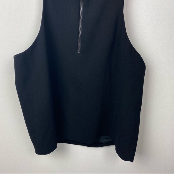 ALICE + OLIVIA Black Sleeveless Mini Cocktail Side Cutout Dress Solid Medium M - Picture 9 of 11